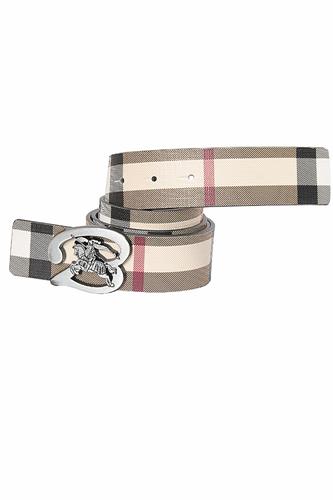 BURBERRY menâ??s reversible leather belt with silver buckle 76