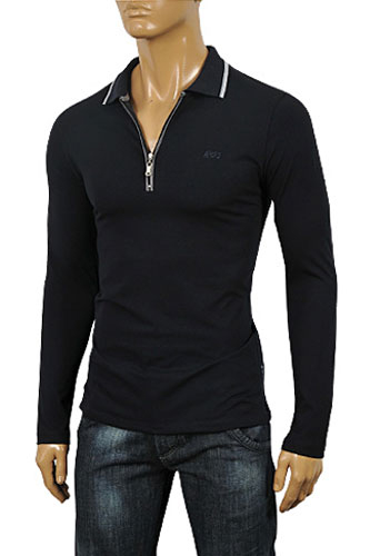 Mens Designer Clothes Armani Jeans Men S Zip Up Cotton Shirt In Black 228,Pattern Swirl Tattoo Designs For Men