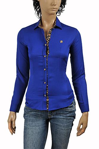 ROBERTO CAVALLI Ladiesâ?? Dress Shirt/Blouse In Royal Blue #367