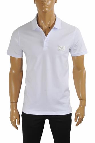 DOLCE & GABBANA men's polo shirt with front logo appliquÃ© 476
