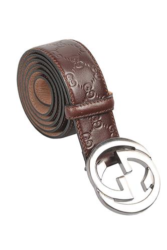 GUCCI GG Menâ??s Leather Belt in Brown 83