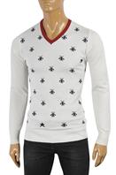 GUCCI Menâ??s V-Neck Knit Sweater #102