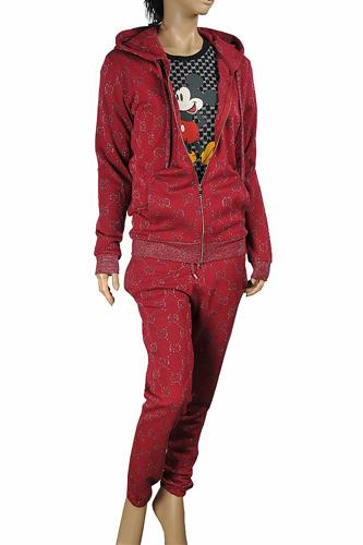 GUCCI womenâ??s GG jogging suit in burgundy 176