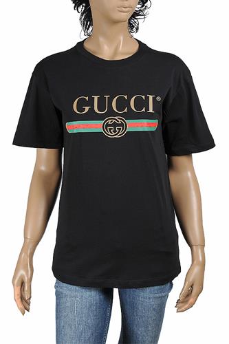 GUCCI womenâ??s oversize T-shirt with front logo print 270