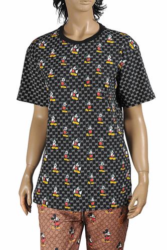 DISNEY x GUCCI womenâ??s T-shirt with GG and Mickey Mouse print