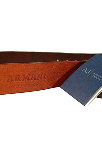 Mens Designer Clothes | ARMANI JEANS Men's Leather Belt #17