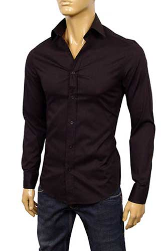 Mens Designer Clothes | ARMANI Button Up Dress Shirt #103