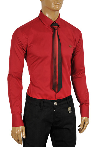 Mens Designer Clothes | ARMANI JEANS Men's Dress Shirt #221