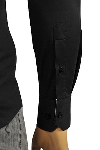 Mens Designer Clothes | EMPORIO ARMANI Men's Dress Shirt In Black #254