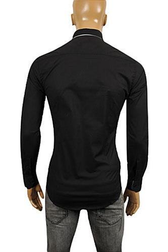 Mens Designer Clothes | EMPORIO ARMANI Men's Dress Shirt In Black #254