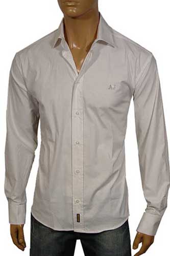 Mens Designer Clothes | ARMANI JEANS Button Dress Shirt #65