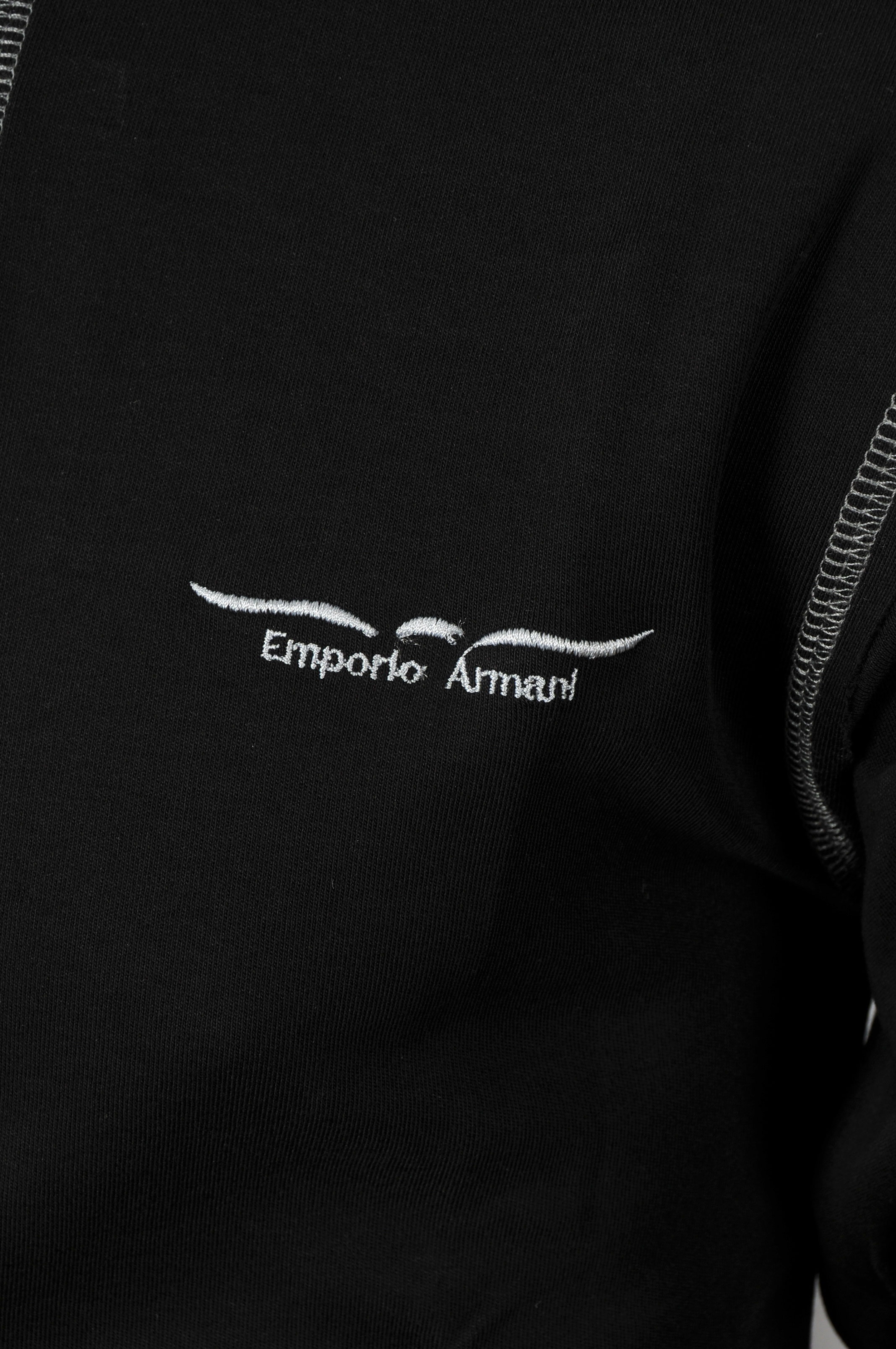 Mens Designer Clothes | EMPORIO ARMANI Zip Up Cotton Hoodie #92