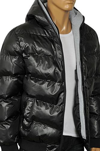 Mens Designer Clothes | ARMANI JEANS Men's Winter Warm Hooded Jacket #125
