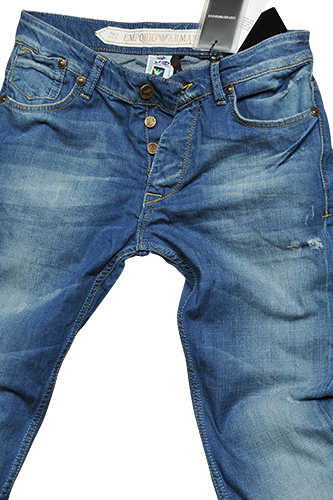 Mens Designer Clothes | EMPORIO ARMANI Men's Classic Blue Denim Jeans #116