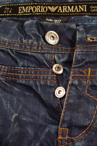 Mens Designer Clothes | EMPORIO ARMANI Mens Crinkled Jeans #90