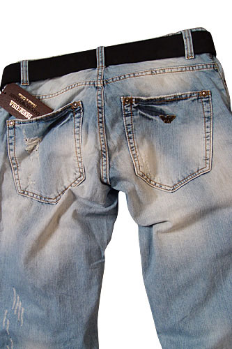 Mens Designer Clothes | EMPORIO ARMANI Mens Washed Jeans With Belt #98