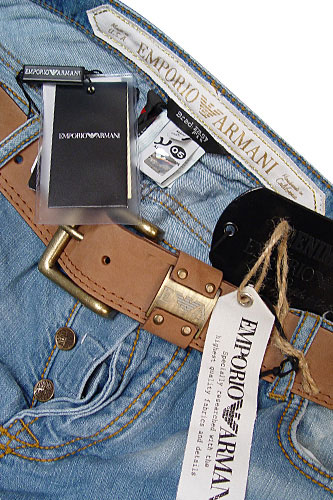 Mens Designer Clothes | EMPORIO ARMANI Mens Washed Jeans With Belt #99