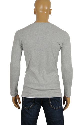 Mens Designer Clothes | EMPORIO ARMANI Men's Cotton Long Sleeve Shirt #214