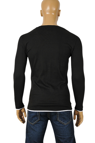 Mens Designer Clothes | EMPORIO ARMANI Men's Cotton Long Sleeve Shirt #215