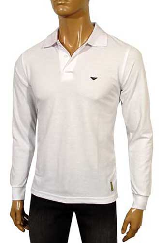 Mens Designer Clothes | EMPORIO ARMANI Long Sleeve Cotton Shirt #88