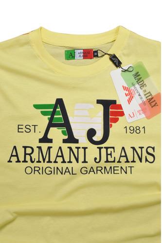 Mens Designer Clothes | ARMANI JEANS Men's Cotton T-Shirt #106