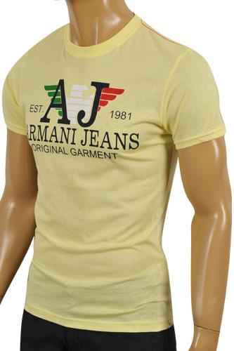 Mens Designer Clothes | ARMANI JEANS Men's Cotton T-Shirt #106