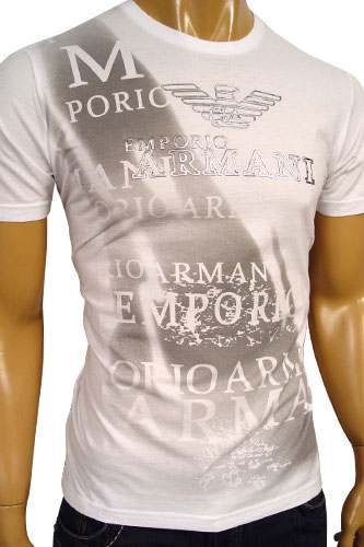 Mens Designer Clothes | EMPORIO ARMANI Round Neck Short Sleeve Tee #36