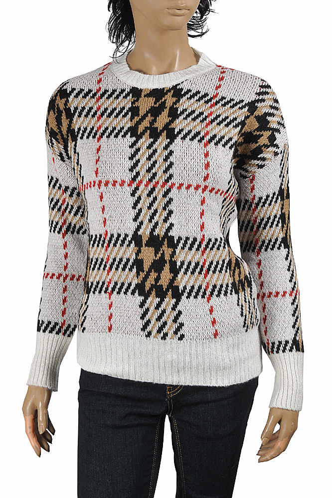 Womens Designer Clothes | BURBERRY womenâ??s round neck knitted sweater 270