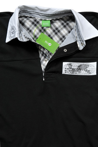 Mens Designer Clothes | HUGO BOSS Men's Polo Style Long Sleeve Shirt #23