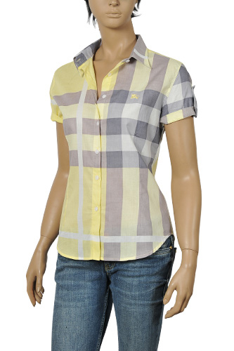 Womens Designer Clothes | BURBERRY Ladies Short Sleeve Shirt #42