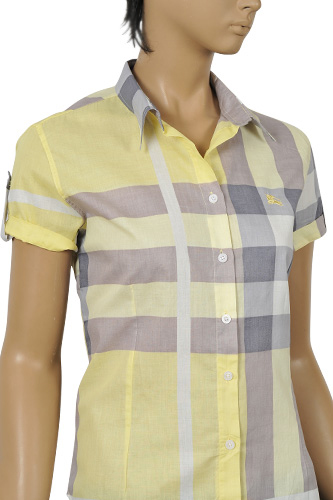 Womens Designer Clothes | BURBERRY Ladies Short Sleeve Shirt #42