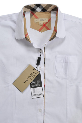 Womens Designer Clothes | BURBERRY Ladiesâ?? Short Sleeve Button Up Shirt #153
