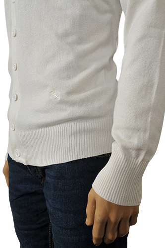 Mens Designer Clothes | BURBERRY Men's V-Neck Button Up Sweater #119