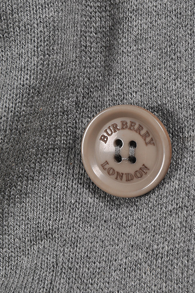 Mens Designer Clothes | BURBERRY men cardigan button down sweater in gray color 267