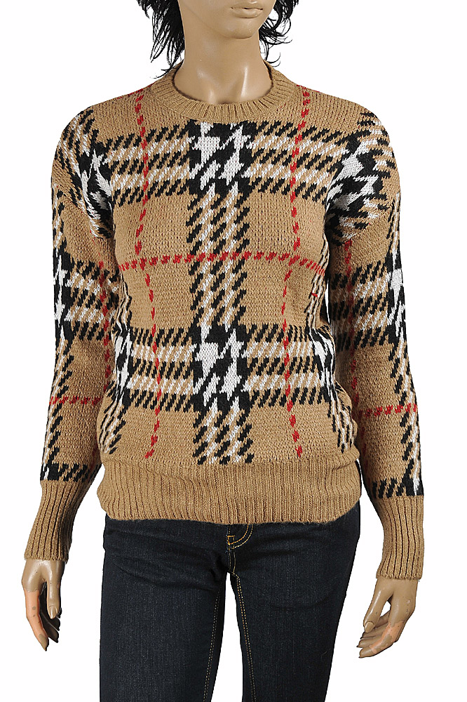 Womens Designer Clothes | BURBERRY womenâ??s round neck knitted sweater 271