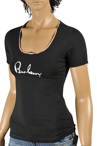 Womens Designer Clothes | BURBERRY Ladies Short Sleeve Top #216