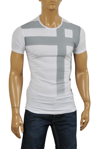 Mens Designer Clothes | BURBERRY Men's Fitted T-Shirt #149