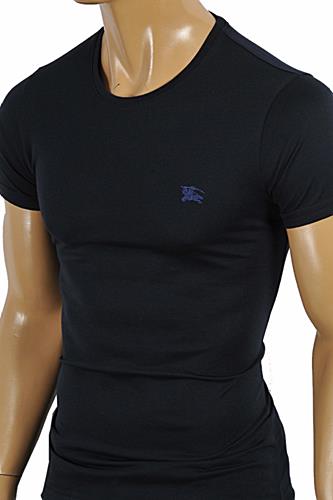 Mens Designer Clothes | BURBERRY Men's Cotton T-Shirt In Navy Blue #235