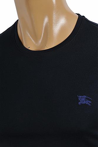 Mens Designer Clothes | BURBERRY Men's Cotton T-Shirt In Navy Blue #235