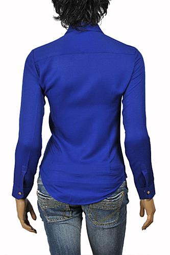 Womens Designer Clothes | ROBERTO CAVALLI Ladiesâ?? Dress Shirt/Blouse In Royal Blue #367