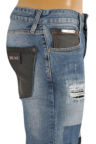 Mens Designer Clothes | Just Cavalli Ripped Skinny Biker Jeans Slim Fit Denim Pants #112