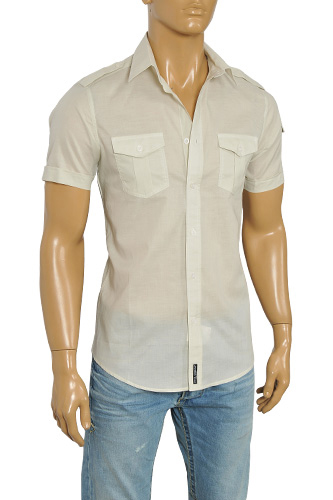 Mens Designer Clothes | DOLCE & GABBANA Men's Short Sleeve Shirt #404