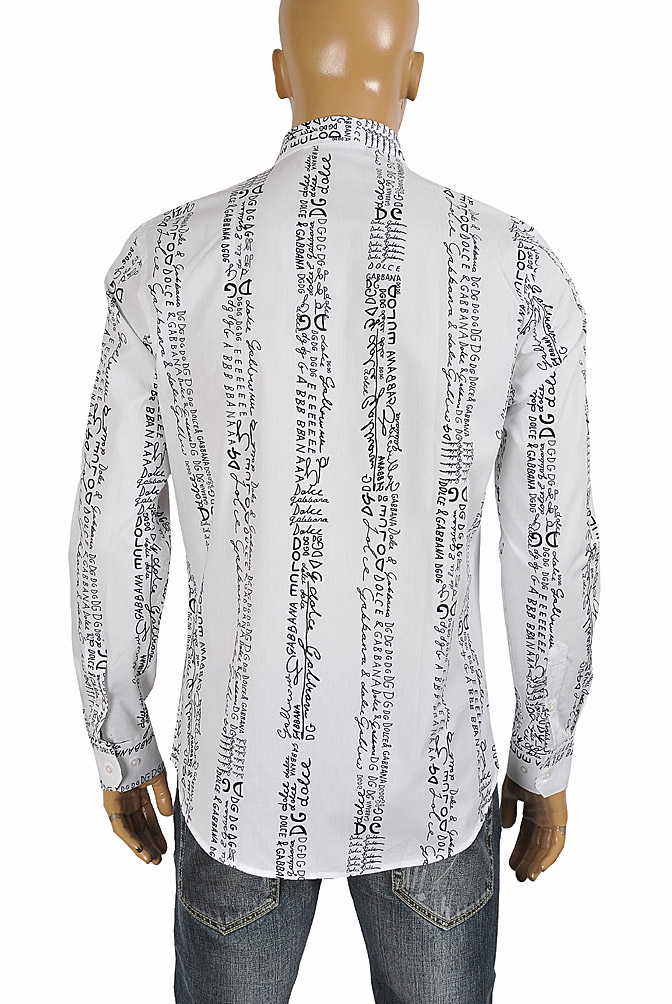 Mens Designer Clothes | DOLCE & GABBANA Men's Dress Shirt In White 473