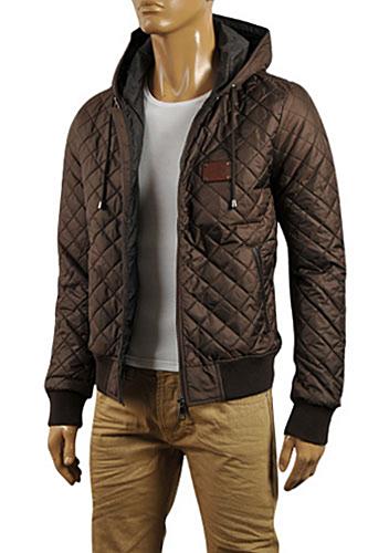 Mens Designer Clothes | DOLCE & GABBANA Men's Warm Hooded Jacket #406