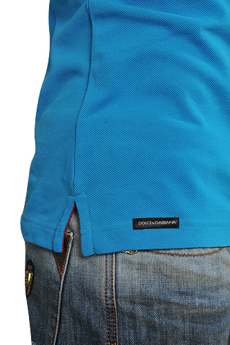Mens Designer Clothes | DOLCE & GABBANA Men's Polo Shirt In Blue #442