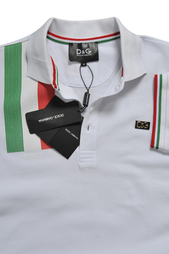 Mens Designer Clothes | DOLCE & GABBANA Men's Polo Shirt In White #443