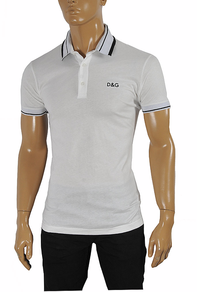 Mens Designer Clothes | DOLCE & GABBANA men's polo shirt with embroidery 467
