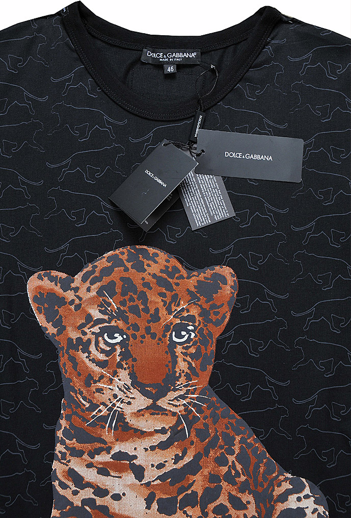 Mens Designer Clothes | DOLCE & GABBANA T-Shirt with leopard print #252