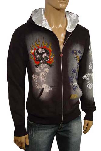 Mens Designer Clothes | ED HARDY By Christian Audigier Hooded Jacket #9
