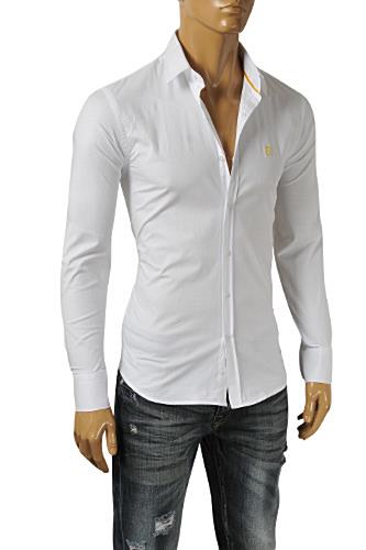 Mens Designer Clothes | FENDI Men's Button Down Shirt In White #14